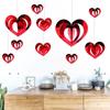 Romantic Valentine's Day Love Pulling DIY Wedding Love Flower Hanging Curtain 3D Love Spiral Pendant Valentine's Day Party