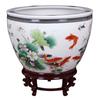 Large Ceramic Fish and Water Plant Tank, Ideal for Lotus, Water Lily, or Turtle in Courtyard or Hotel.