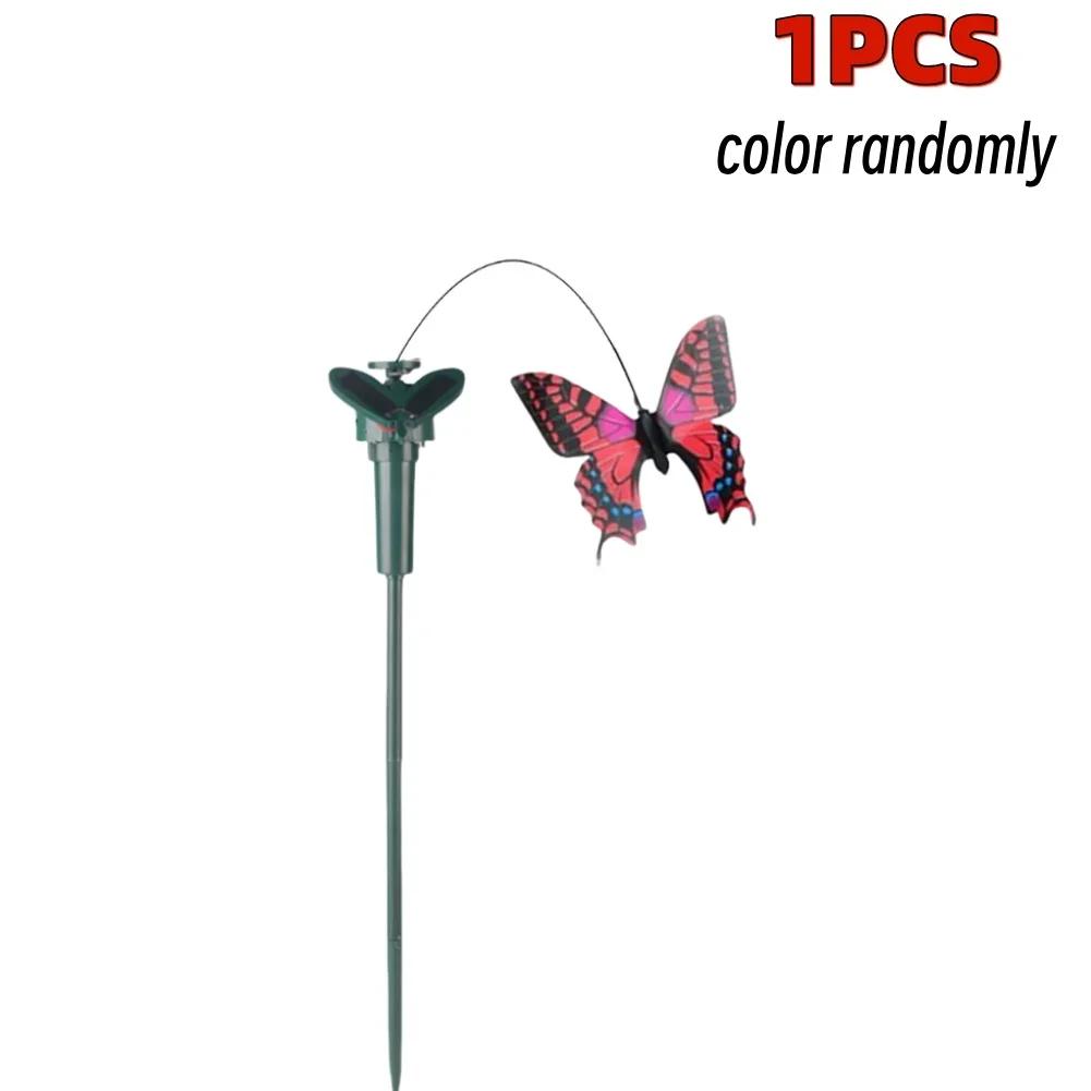 1/2/3PCS Solar Powered Flying Butterflies Auto Flying Bird Garden Dancing Fluttering Butterfly Hummingbird Yard Home Decor
