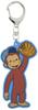 Toshinpack Любопытный Джордж резиновый брелок (Бейсбол, Синий)