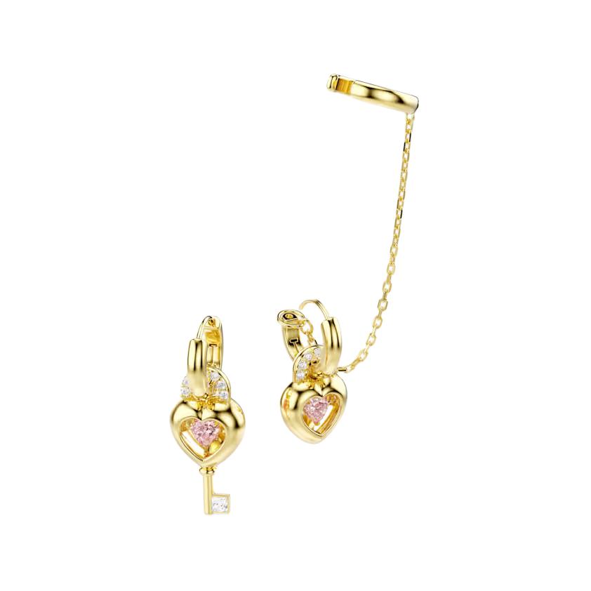 Swarovski Idyllia Key Shaped Decoration Earrings With Cubic Zirconia Unisex earrings Pink 5737294