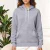 Ladies' Fashionable Solid Color Casual Hooded Pocket Long Sleeved Sweatshirt
