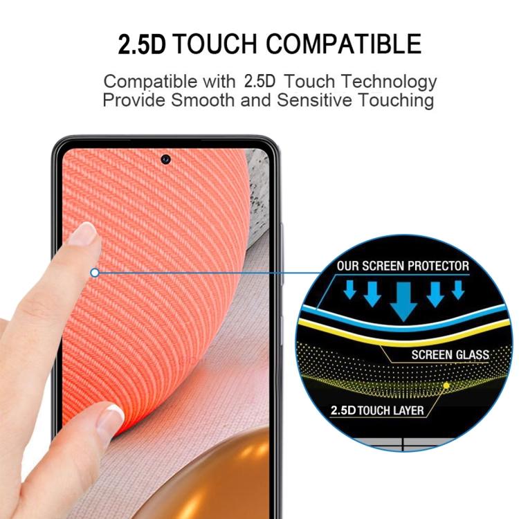 Закаленное стекло для Samsung Galaxy A72 5G / 4G, Full Glue, на весь экран