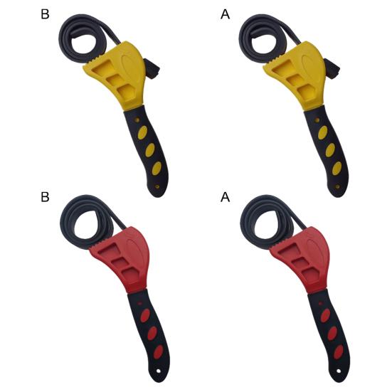 Strap Wrench Bottle Opener Rubber Strap Adjustable Wrench Plumbing Sink Faucet Tool for Oil Filters Shower Heads Plumbers