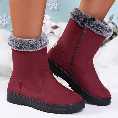 Модные женские ботинки, зимние ботинки в корейском стиле с мехом, теплые зимние ботинки, зимняя обувь по щиколотку для женщин, зимняя обувь 2024 года, новые ботинки