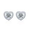 Luxury 0 .5ct D Color Heart Moissanite Earrings 925 Sterling Silver Earrings For Women Bride Sparkling Wedding Jewelry Gifts