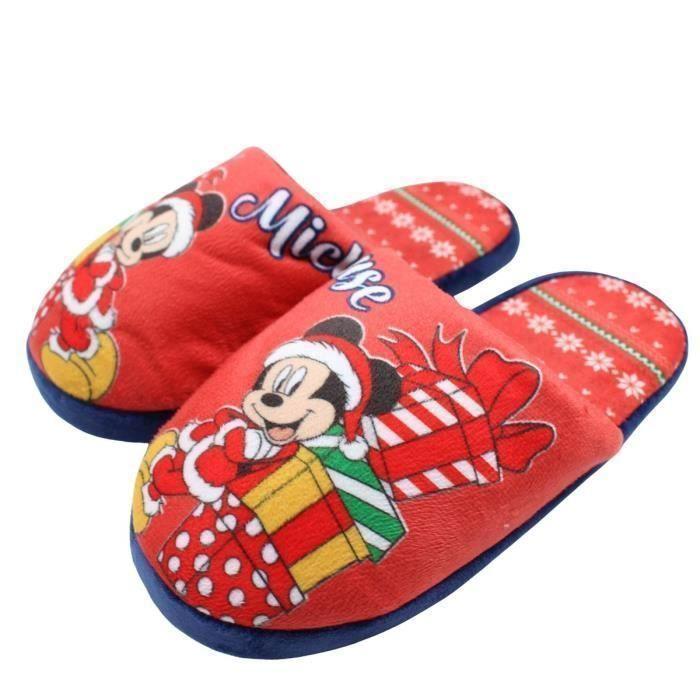 Chaussons - Disney - MIC24-4185 - Rouge - Garçon - Confortables avec Mickey & Minnie
