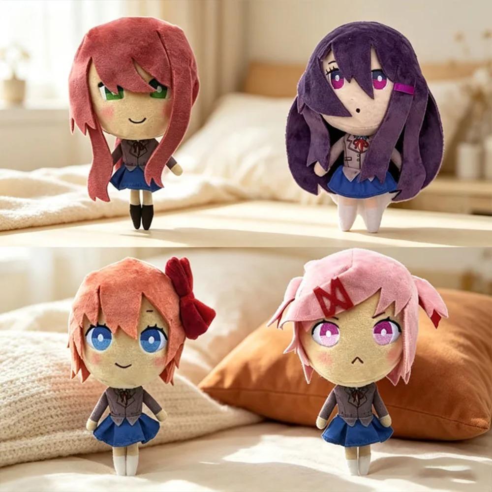 Горячий Милый Клуб Литературы Doki Doki! Плюшевый набор Моника Сайори Нацуки Юри Мягкие набивные игрушки в школьной форме для фанатов Декор для дома