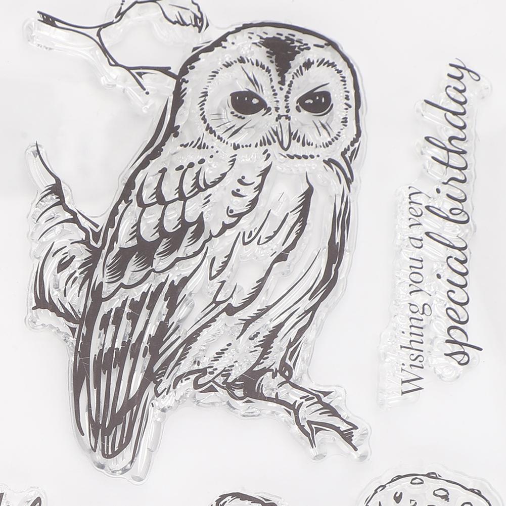 2 шт. прозрачный штамп резиновый штамп журнал сова белка шаблон печать T1672