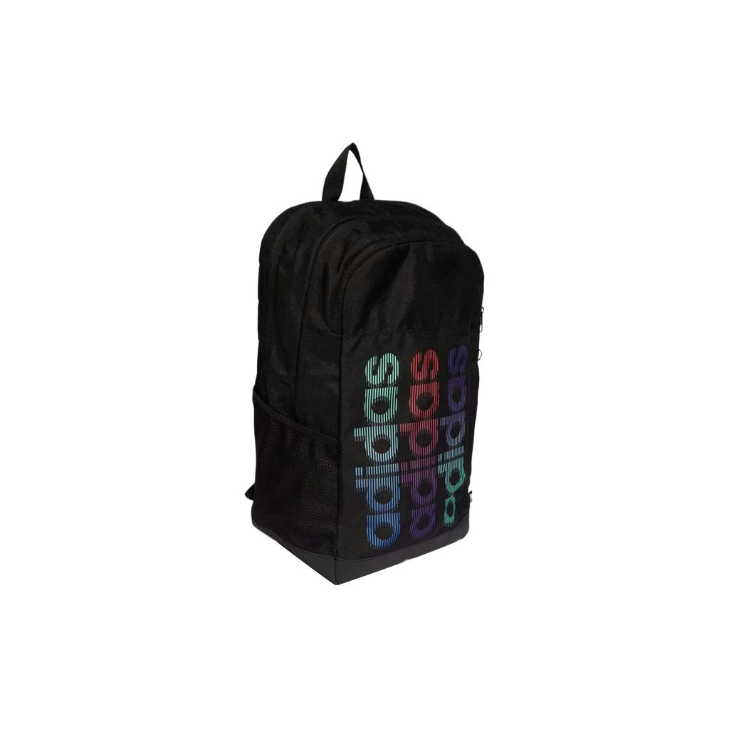 Adidas Sports Casual Letter Logo Recycled Polyester Backpack Unisex Backpacks Black HY1036