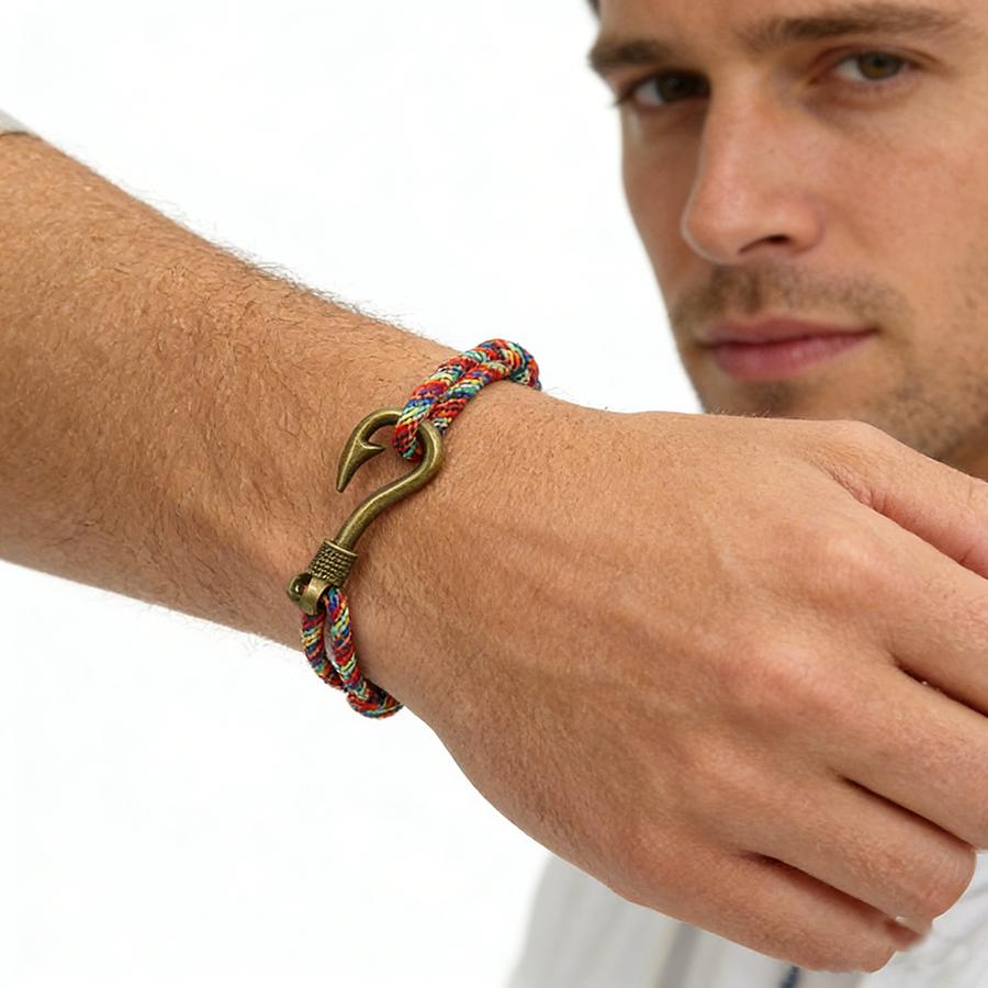 Noter 10 Colors Minimalist Elegance Fishhook Bracelet Men Selected A Grade 3mm Milan String Unfading No Deforming Leisure Joias