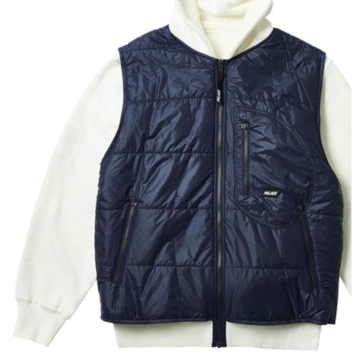 Palace Двусторонний жилет с капюшоном, мягкие белые топы унисекс P26CS048