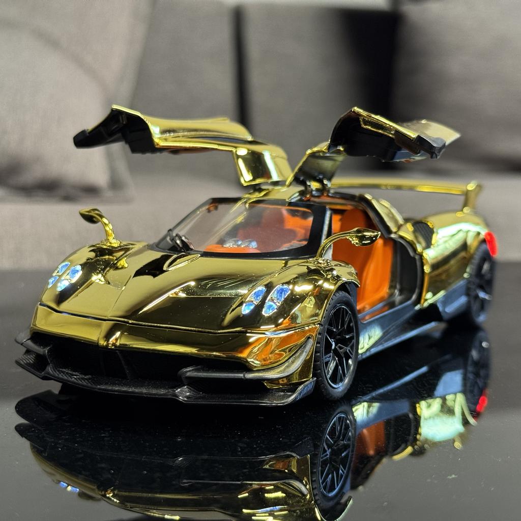 1:24 Pagani Huayra Dinastia BC Суперкар Сплав Гальваника Модель Спортивного Автомобиля Металл Автомобили Модель Гоночной Машины на Трассе Звук Свет