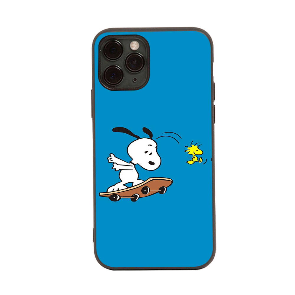 SM3 Lovely Snoopy Black Sofe Case for Samsung Note 20 Lite S24 Ultra S23 A03 A05 A06 A11 A71 A15 A16 A13 A24 A25 A33 A52 A53 A50 M55 M35 Plus
