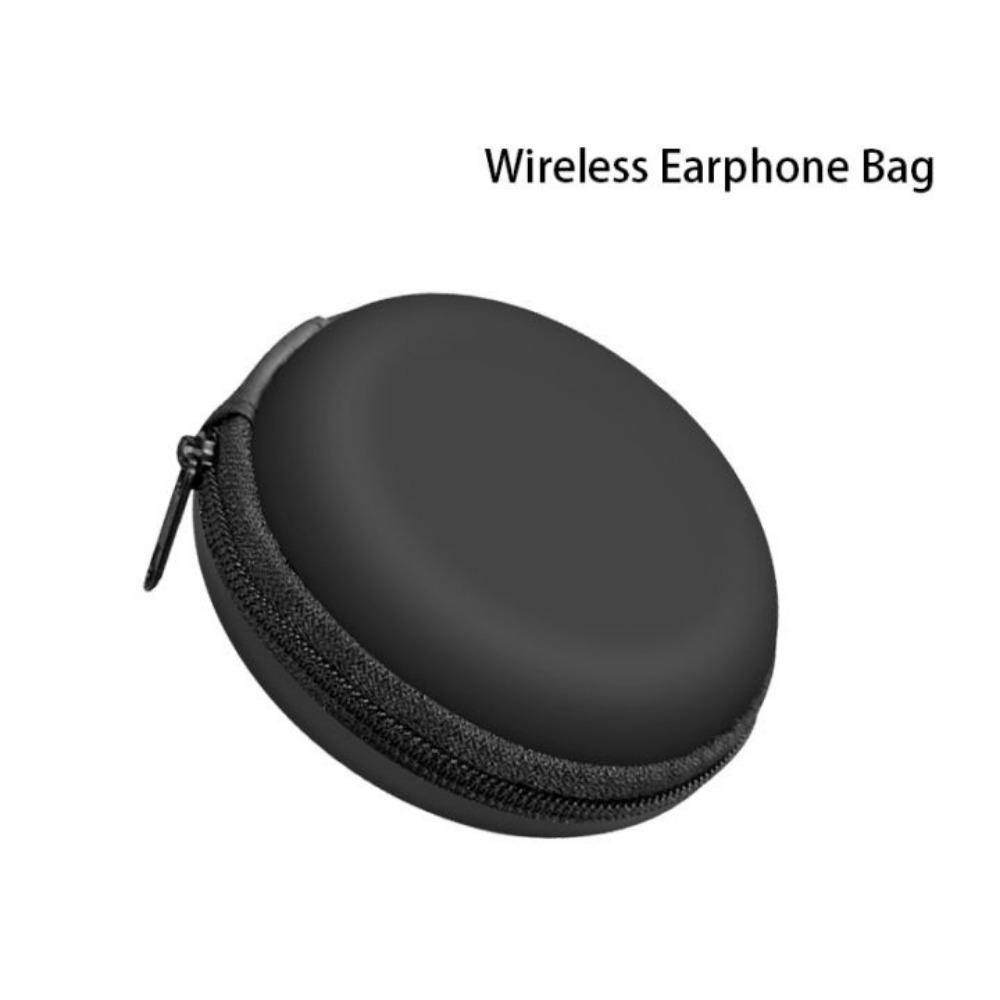 Headphone Organizer Bag for Phone Line Wireless Headphone Bag Eva Data Cable Organizer Bag Bluetooth Headphone Box Round Zipper Bag
