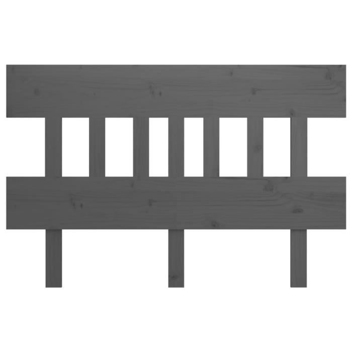 VidaXL Headboard Grey 203.5x3x81 Cm Solid Pine Wood 819142