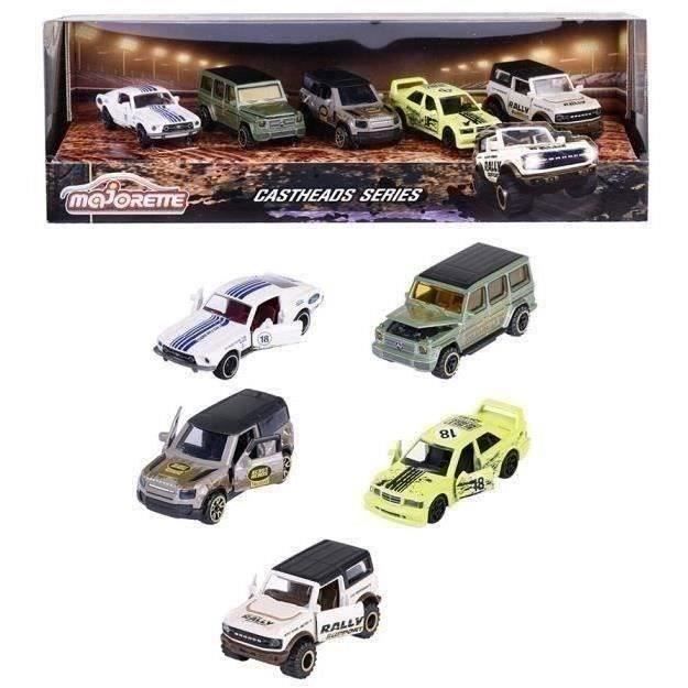 Coffret Cadeau CastHeads - MAJORETTE - Édition magazine CastHeads - Voitures métal sous licence - Échelle 1/64 - Des 3 ans