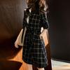 Весна и осень, французская клетчатая рубашка, юбка, тонкое платье с запахом на талии