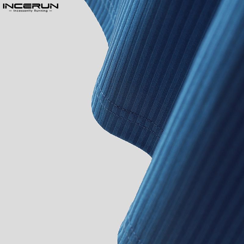 INCERUN Летние мужские вязаные жилеты без рукавов с круглым вырезом, спортивные майки