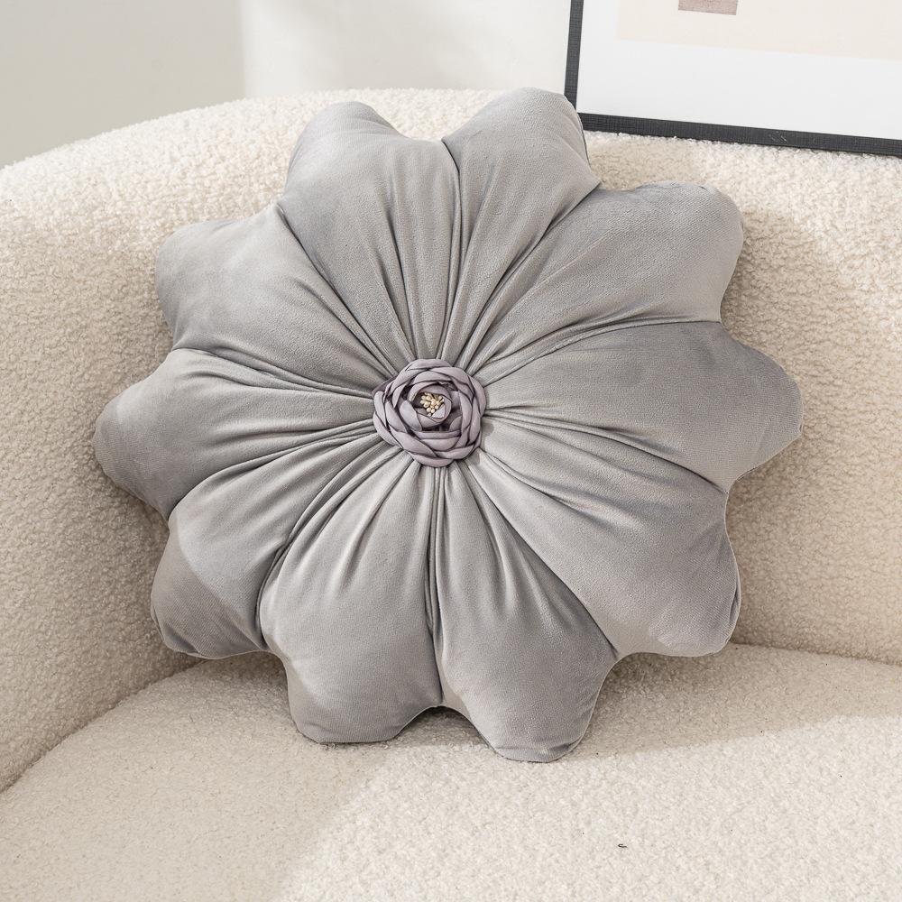 Sunflower Hug Pillow Soft and Skin Friendly New Product Dutch Velvet Sofa Bedroom Flower Shaped Backrest Pillow Simple Style