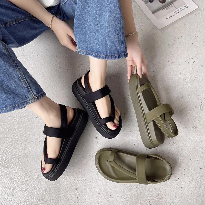 Women's Sandals Fashion Casual Platform Roman Sandals 2024Summer New Outdoor Open Toe Beach Sandals for Women Sandalias De Mujer