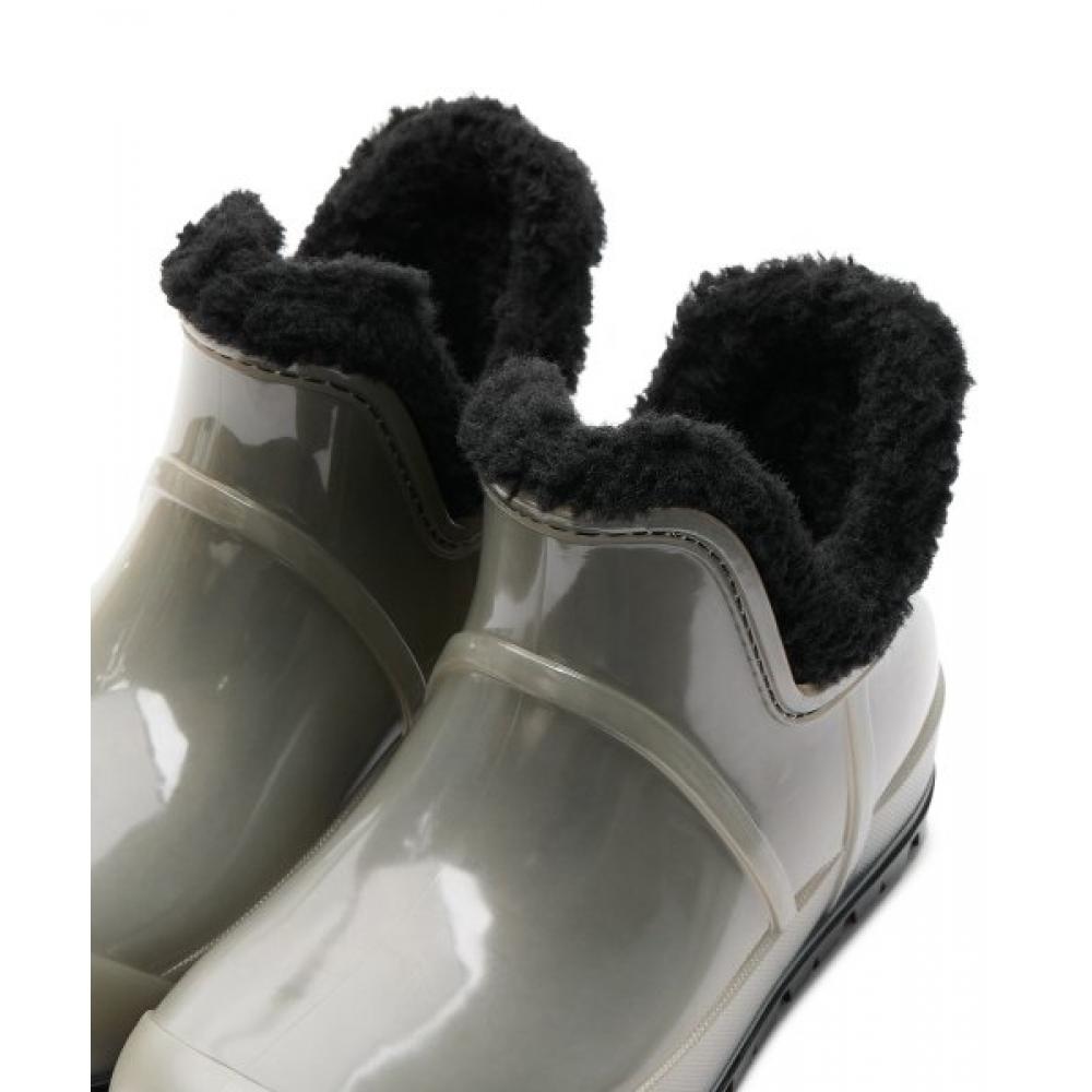UGG Женские Прозрачные Короткие Резиновые Сапоги Черные Дождевое Облако Прозрачные 1132070blk