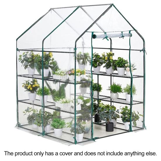 143x143x195CM Green House PE Cover Waterproof Replacement Cover with Door Thermal Insulation & Rainproof Greenhouses Transparent Cover Green Supplies