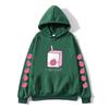 Strawberry Milk Cartoon Printing Hoodies Long Sleeve Hooded Sweatshirts Kawaii Clothing for Girls Moletom Feminino