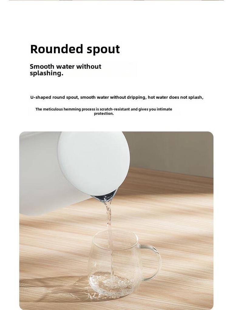 Электрический чайник Xiaomi N1 - нержавеющая сталь 304, двойной слой, изоляция против сухого горения