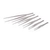 12-25Cm Silver Stainless Steel Tweezers Forceps Straight Tip Tweezer Tool