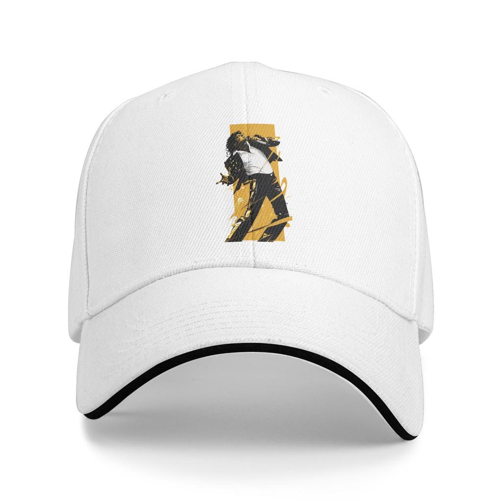 MJ Sparkling Glove Portrait Baseball Caps Casual Music Sandwich Caps Unisex Women Adjustable Sun Hat Outdoor