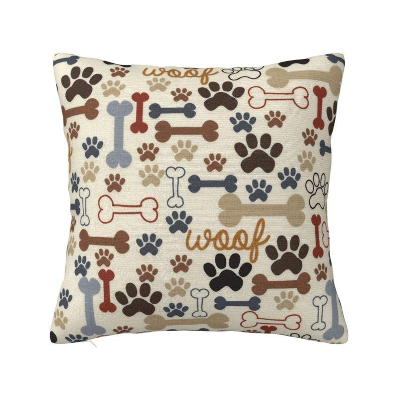 Animal Footprint Dog Paw Cushion Cover x cm Polyester Velvet Throw Pillow Case For Sofa Seat Decoration Bedding Pillowcase
