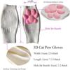 Cute Cat Paw Mittens Gloves Silicone Cat Claw Pad Sleeve Soft Fingerless Mittens  Winter