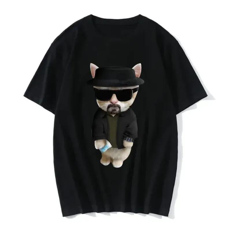 Забавная женская футболка El Gato Meme Sad Crying Cat Munchkin Kitty с 3D принтом, летние футболки в стиле Харадзюку, повседневная модная одежда