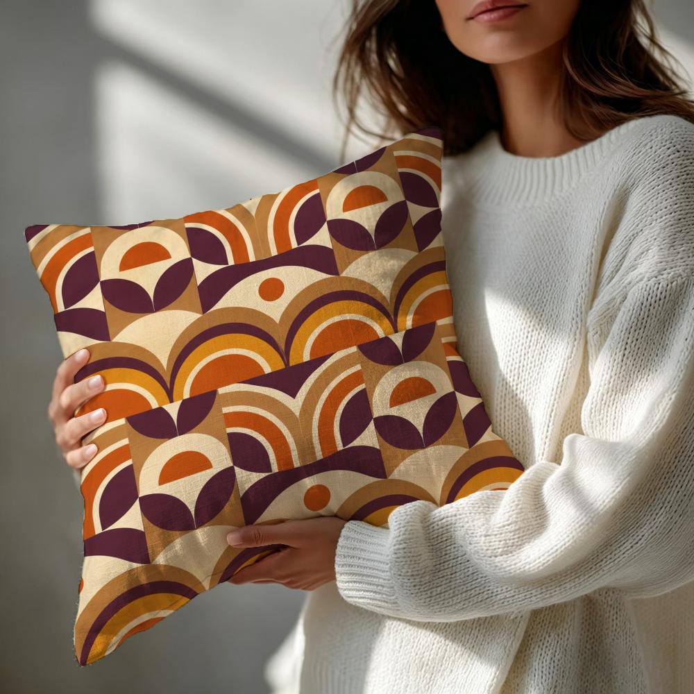 Pattern ss Retro Geometric Cushion Cover Patterned Cushion Cover Romantic Cozy Home Sofa Decoration