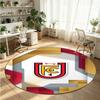 Union Berlin FC Printed Round Crystal Velvet Rug Soft Non Slip Floor Carpet For Bedroom Holiday Gift