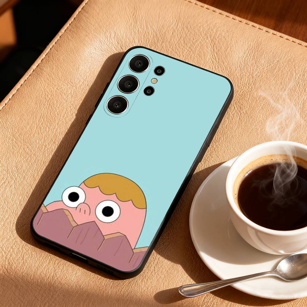 S-Sassy мультяшный C-Clarences Чехол для телефона Samsung S26,S25,S24,S21,S22,S23,S30,Ultra,S20,FE,Lite,10,9,Черный чехол