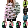 Women's Casual Fashion Witch Print Long-Sleeve Hooded Sweatshirt With Pockets