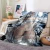 Sexy Anime Girls Blanket Soft Plush Flannel Throws Blankets for Sofa Bed Couch Best Gifts All Season Light Bedroom Warm Decke
