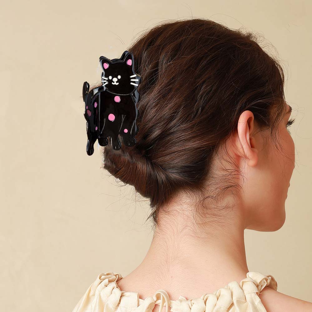 Acetic Acid Acetate Cat Hair Claw Bow Animal Hair Clip Fashion Chick Shark Clip Friends