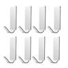 8pcs Wall Hook 304 Stainless Steel Powerful Adhesive Hook for Bathroom Kitchen Bedroom Wide Hook