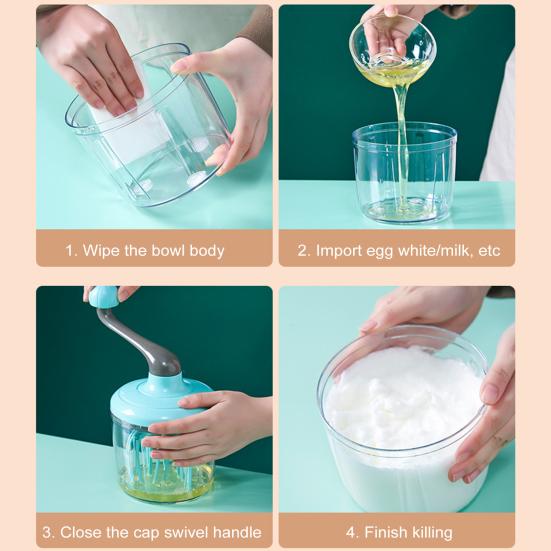 Ручной венчик для взбивания яиц для кухни, кафе, пекарни, прочный крем, полуавтоматическая машина для вспенивания яичного белка