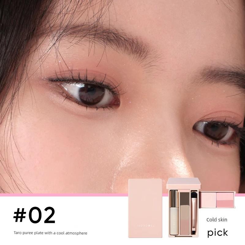 Judydoll Orange Palm Box Mini Palette Eyeshadow Palette Comprehensive Makeup Palette Eyelash Travel Commuting Daily Light Makeup