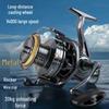 Полностью металлическая безынерционная катушка для дальнего заброса с наклонной неглубокой шпулей для ловли на приманку и морской удочкой