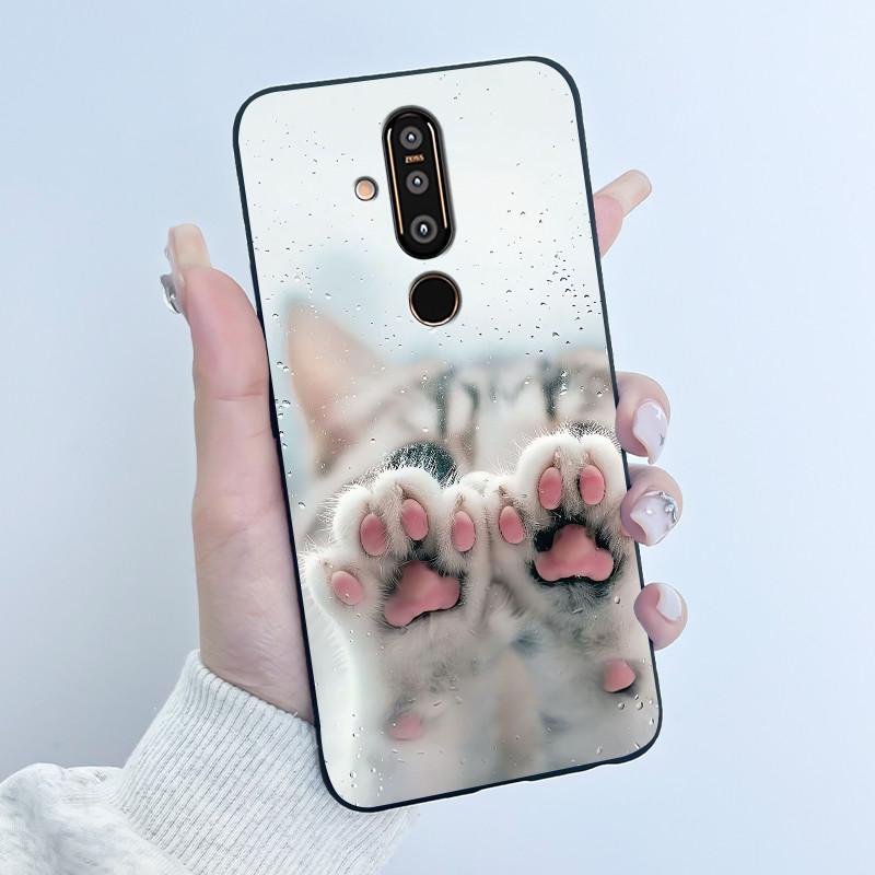 Casing For Nokia 8.1 Plus/Nokia X71 Aesthetic Luxury Cute Cool Boys Girls Soft silicone Phone Case Back Cover Black Matte Shell