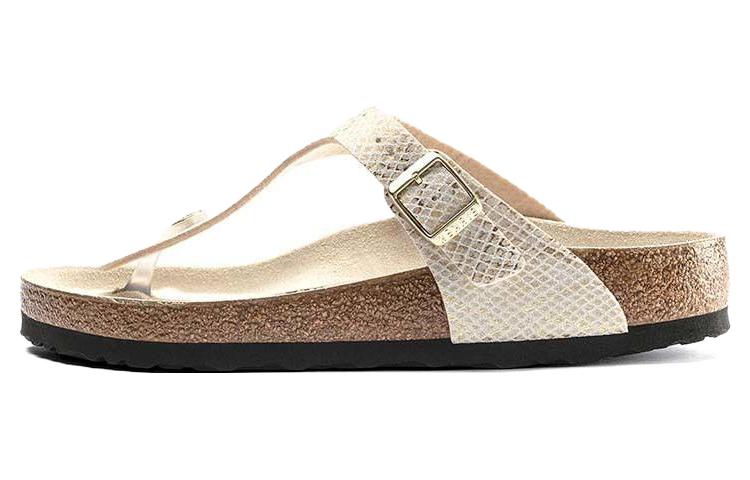 Birkenstock Сандалии Gizeh узкого кроя 'Золотой Питон' Женские 1018665