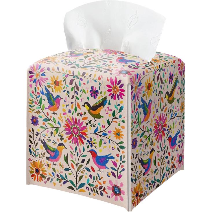 Cat Tissue Box Holder, Nordic Cat Leather Tissue Box Cover Square, Paper Napk Everyday Dispenser Accessories for Bathroom Vanity Countertop Night
