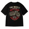 Summer High Quality 100% Cotton English Letter Motorcycle Print Top Breathable Sports Gym Men's Fashion Round Neck T-shirt