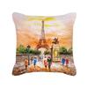 Eiffel Tower Paris Street Art Pillow Pattern Cushion Cover Suitable for Sofa Bedroom Car Pillow Cover