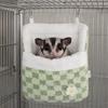 Warm Pet Swing Bag Velvet Sugar Glider Hanging Hammock Guinea Pig Bed Hamster Plush Hammock  Winter